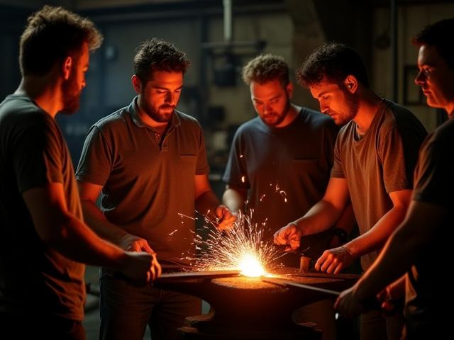 불꽃이 튀는 대장장이 워크샵 수업